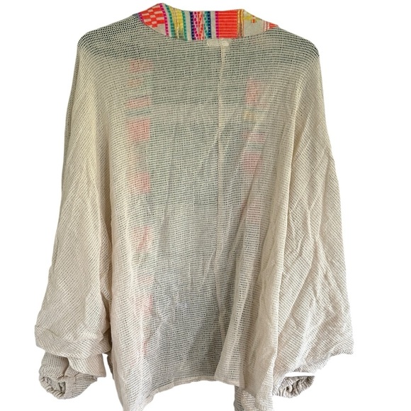 Free People Bonita Trim Crochet Kimono Embroidered - Picture 9 of 12